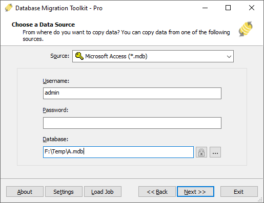 access sqlite database